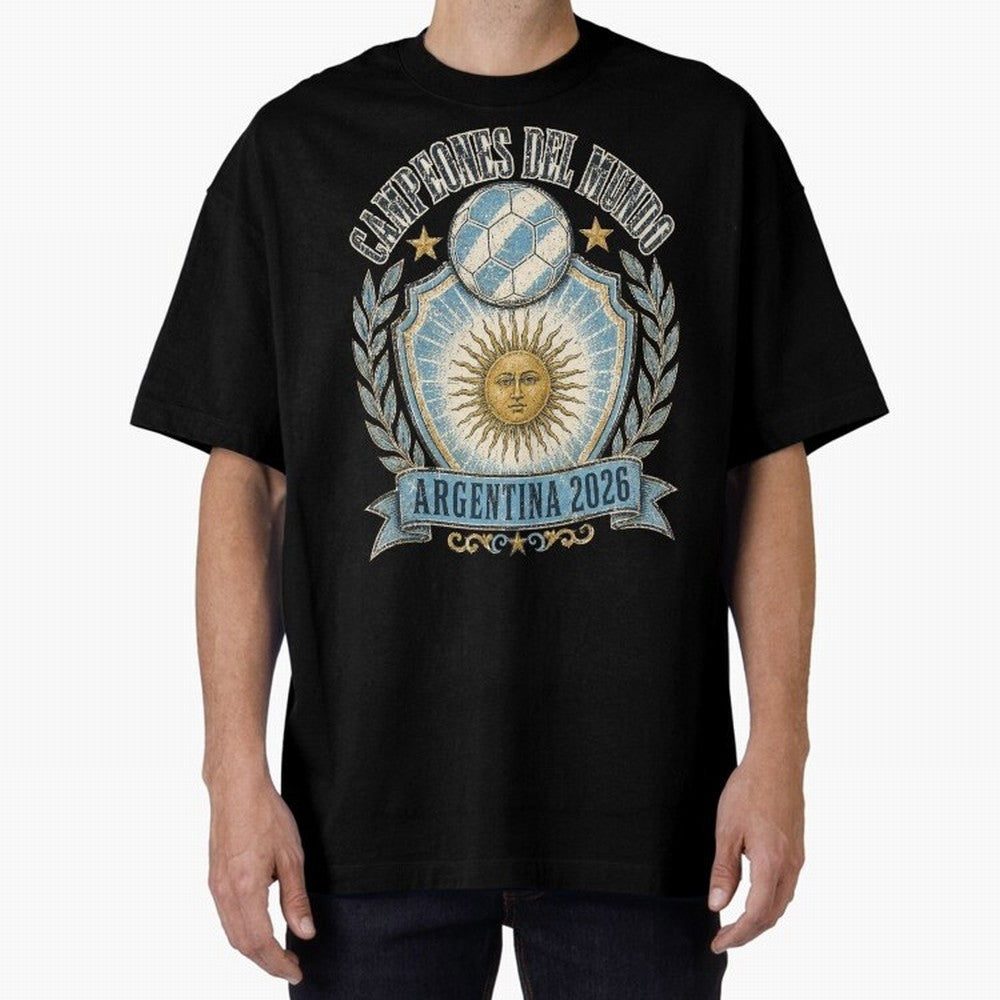 Campeones Del Mundo Argentina 2026 World Cup Soccer T-Shirt Classic T-Shirt Bring World Football Passion into the FIFA World Cup 2026 Journey through Messi Highlights, France and Portugal Pride, Fan Favorite Moments, National Team Passion, Big