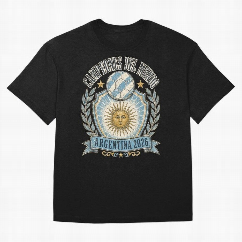 Campeones Del Mundo Argentina 2026 World Cup Soccer T-Shirt Classic T-Shirt Bring World Football Passion into the FIFA World Cup 2026 Journey through Messi Highlights, France and Portugal Pride, Fan Favorite Moments, National Team Passion, Big