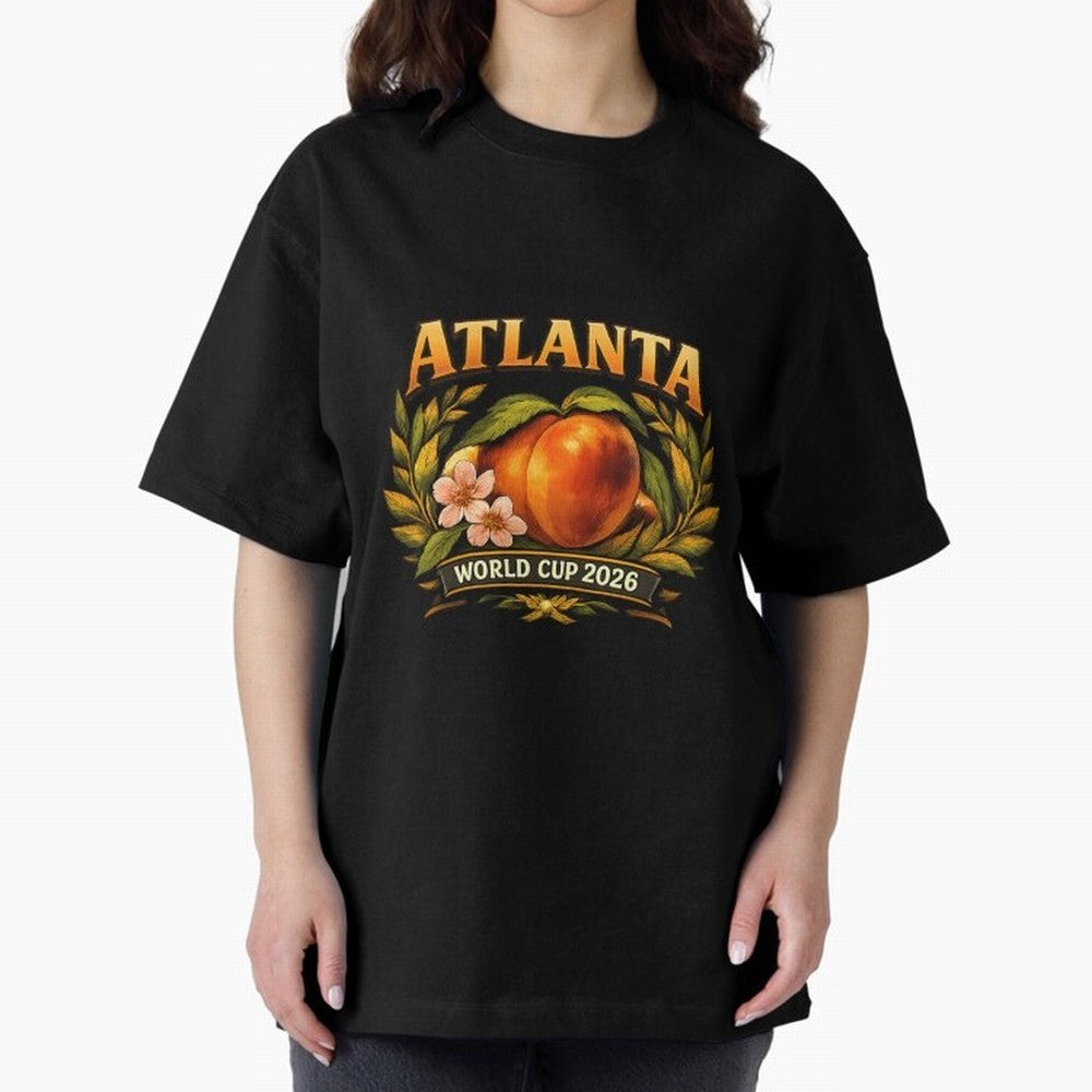 Atlanta 2026 World Cup Host City ¡ª Georgia Peach Laurel Wreath Classic T-Shirt Show Fan Pride Across FIFA World Cup 2026 for Fans of Neymar and Netherlands, Bringing Fan Favorite Moments, National Team Passion, Big Match Drama and Soccer History;