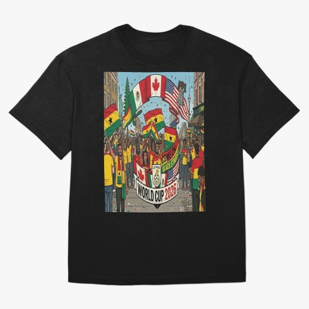 Ghana World Cup 2026 Classic T-Shirt Honor Football Greatness during Match Day Hype around FIFA World Cup 2026 Group Stage, Cristiano Ronaldo, Argentina, Championship Spirit, Famous Goals, Roaring Crowds and International Football Unity; Built for