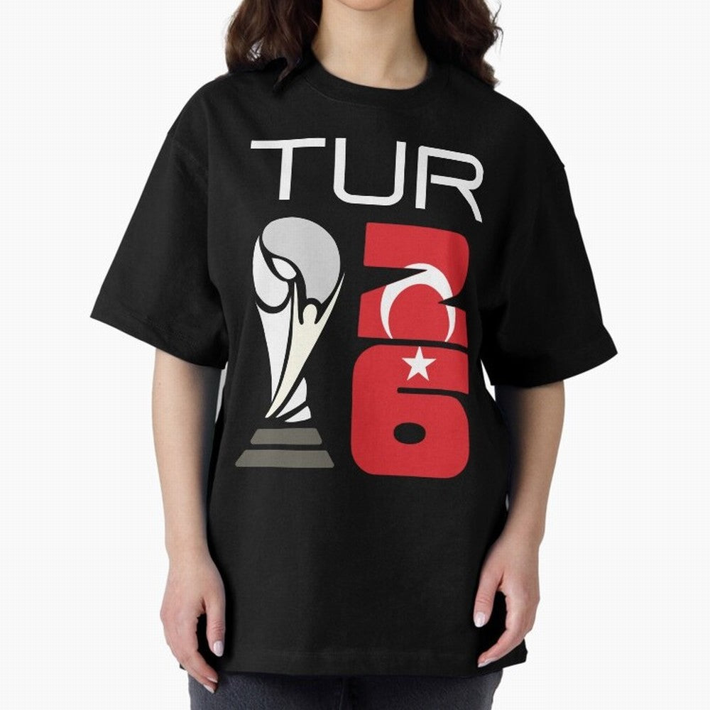 Turkey 2026 Soccer World Cup Trophy Turkish Flag Design Classic T-Shirt Support FIFA World Cup 2026 Group Stage Centered on Haaland and Mbappe, Spain and Netherlands Energy, Football Festival Excitement, Trophy Ambitions, Country Rivalries and Star