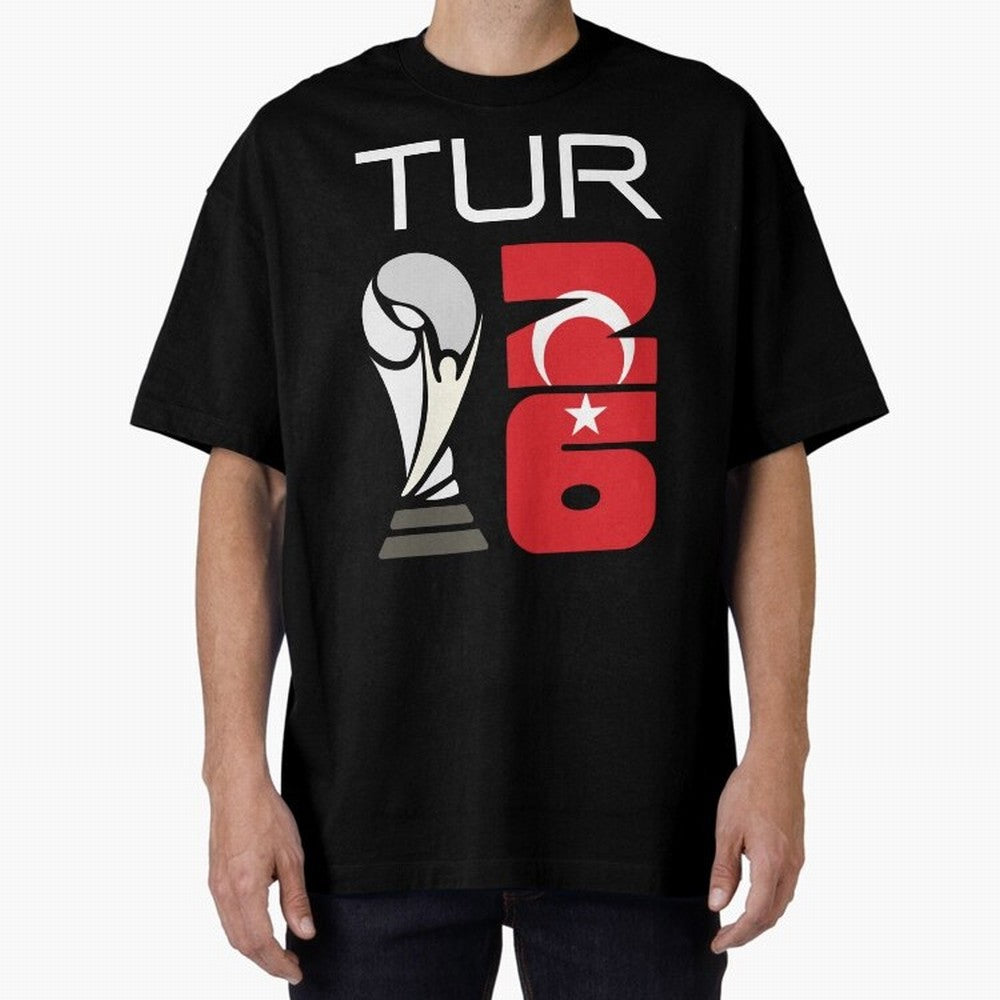 Turkey 2026 Soccer World Cup Trophy Turkish Flag Design Classic T-Shirt Support FIFA World Cup 2026 Group Stage Centered on Haaland and Mbappe, Spain and Netherlands Energy, Football Festival Excitement, Trophy Ambitions, Country Rivalries and Star
