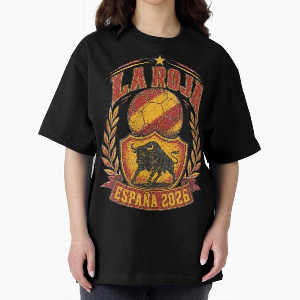 La Roja Espa?a 2026 World Cup Soccer T-Shirt Classic T-Shirt Carry the Colors and Pride of the FIFA World Cup 2026 Journey through Neymar Highlights, Portugal, Spain and Germany Pride, Football Passion, Legendary Performances, Festival Vibes and
