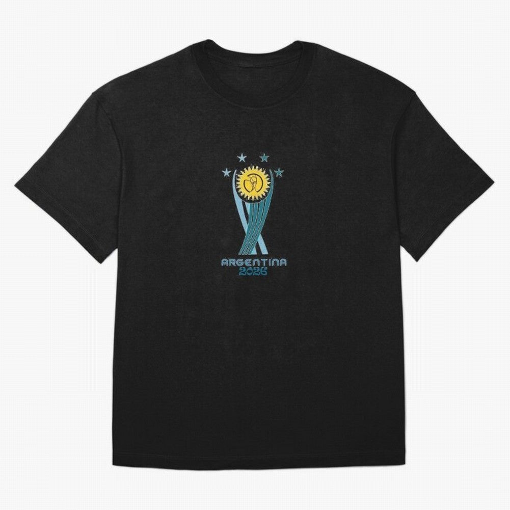 Argentina 2026 Football World Cup Emblem T-Shirt Classic T-Shirt Make Your Look Match the FIFA World Cup 2026 USA Canada Mexico Journey through CR7 Highlights, England and Germany Pride, Sports Nostalgia, International Competition, Famous Players