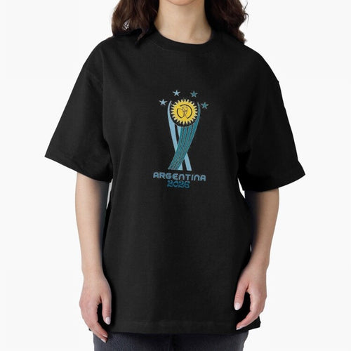 Argentina 2026 Football World Cup Emblem T-Shirt Classic T-Shirt Make Your Look Match the FIFA World Cup 2026 USA Canada Mexico Journey through CR7 Highlights, England and Germany Pride, Sports Nostalgia, International Competition, Famous Players