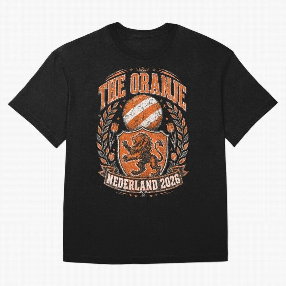 The Oranje Nederland 2026 World Cup Soccer T-Shirt Classic T-Shirt Feel the Trophy Chase of the FIFA World Cup 2026 Journey through Messi, CR7 and Mbappe Highlights, Spain Pride, Stadium Memories, Football Loyalty, International Chants and