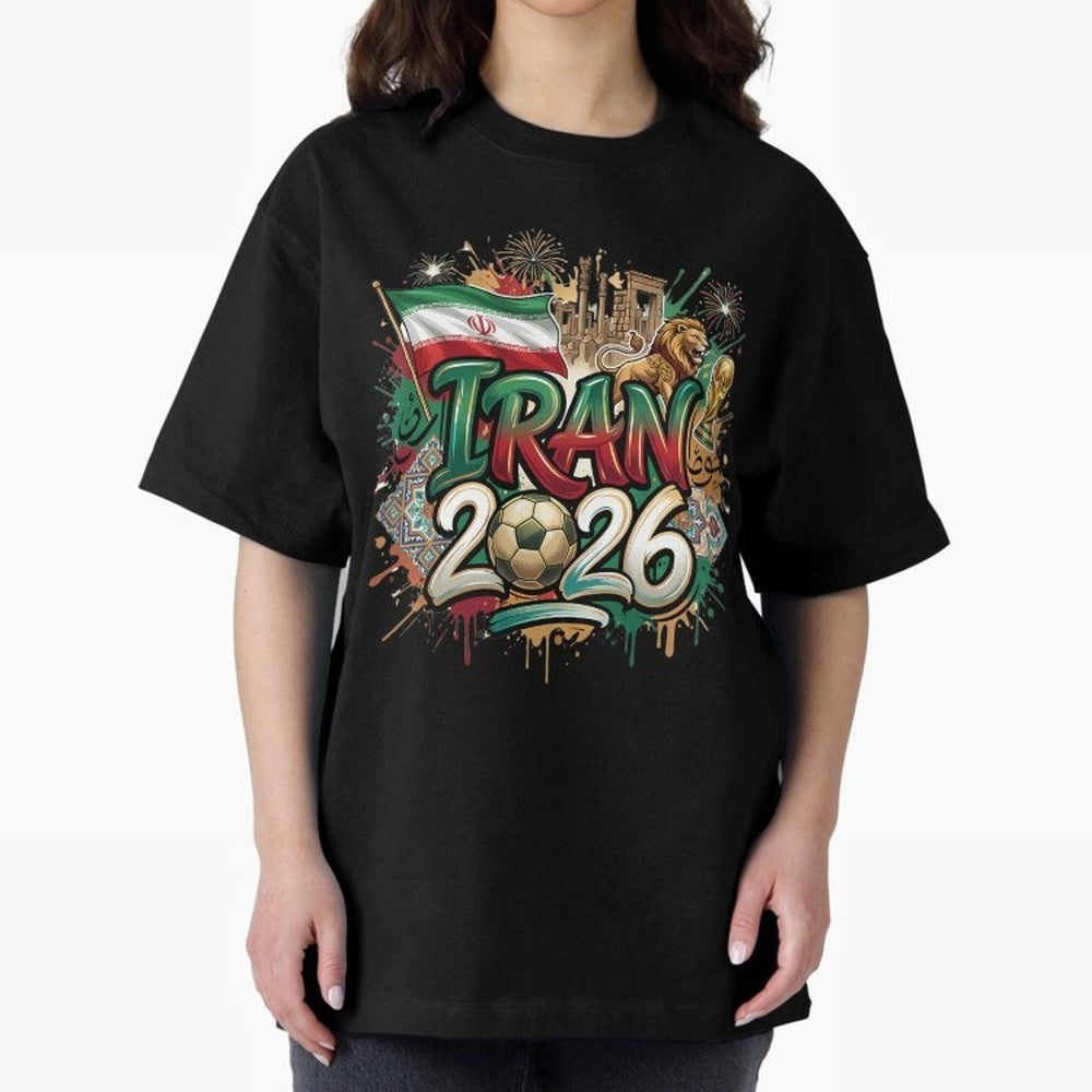 Iran World Cup 2026 Football Legacy Classic T-Shirt Turn Up for Global Football Passion for FIFA World Cup 2026 Group Stage, Built around Neymar, Haaland and Cristiano Ronaldo, France and Portugal, Global Supporter Spirit, Legendary Goals, National
