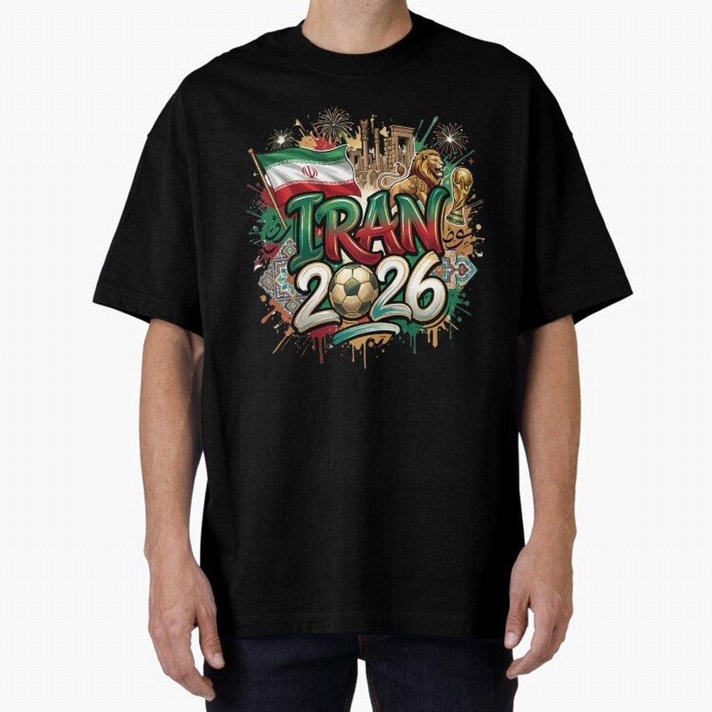 Iran World Cup 2026 Football Legacy Classic T-Shirt Turn Up for Global Football Passion for FIFA World Cup 2026 Group Stage, Built around Neymar, Haaland and Cristiano Ronaldo, France and Portugal, Global Supporter Spirit, Legendary Goals, National