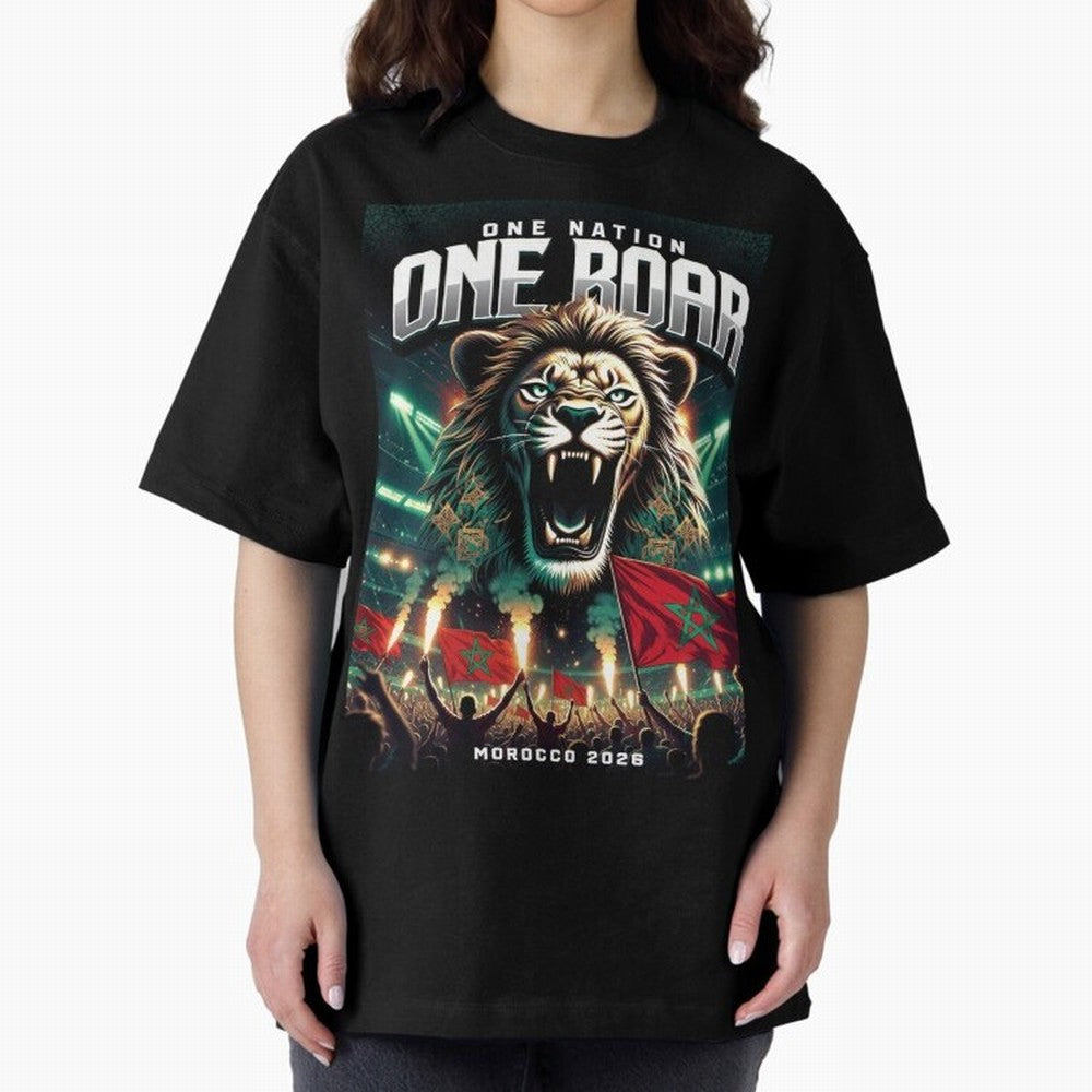 Morocco Football Team - One Nation, One Roar Classic T-Shirt Make Game Day About Global Football Passion for FIFA World Cup 2026 USA Canada Mexico, Celebrating Neymar, England, France and Netherlands, Champion Mindset, Group Stage Buzz, Knockout