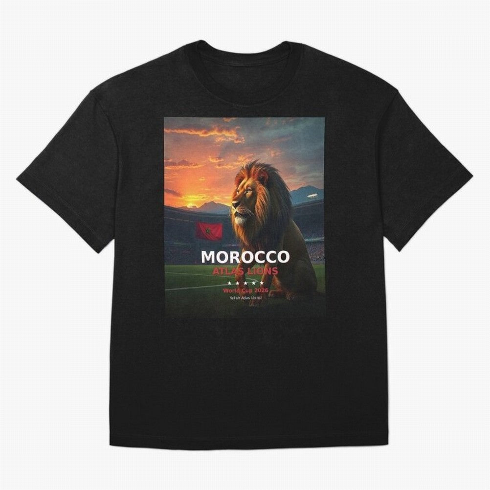 Morocco Atlas Lions - World Cup 2026 Soccer Fan Tee Classic T-Shirt Turn Every Weekend Toward the FIFA World Cup 2026 Journey through Mbappe Highlights, Argentina, France and Brazil Pride, Football Festival Excitement, Trophy Ambitions, Country
