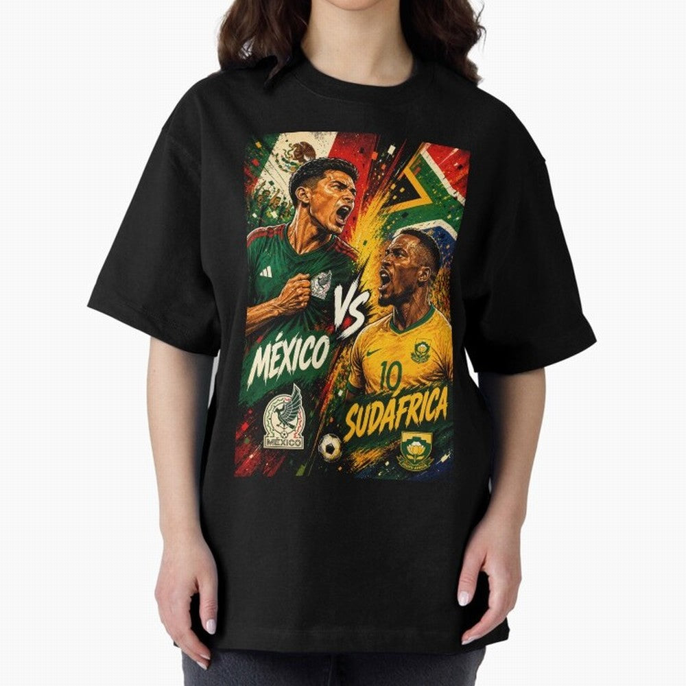 Mexico vs South Africa ¨C Group A FIFA World Cup 2026 | Retro Comic Football Jersey Classic T-Shirt Represent Fans Who Live for Match Day Hype around FIFA World Cup 2026, Haaland, Portugal, Stadium Memories, Football Loyalty, International Chants
