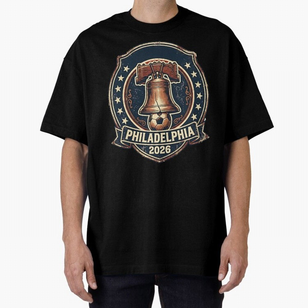 Philadelphia 2026 World Cup Host City Vintage Football Badge ¡ª Liberty Bell Soccer Crest Classic T-Shirt Build FIFA World Cup 2026 for Fans of Neymar and Germany, Bringing Football Passion, Legendary Performances, Festival Vibes and Supporter