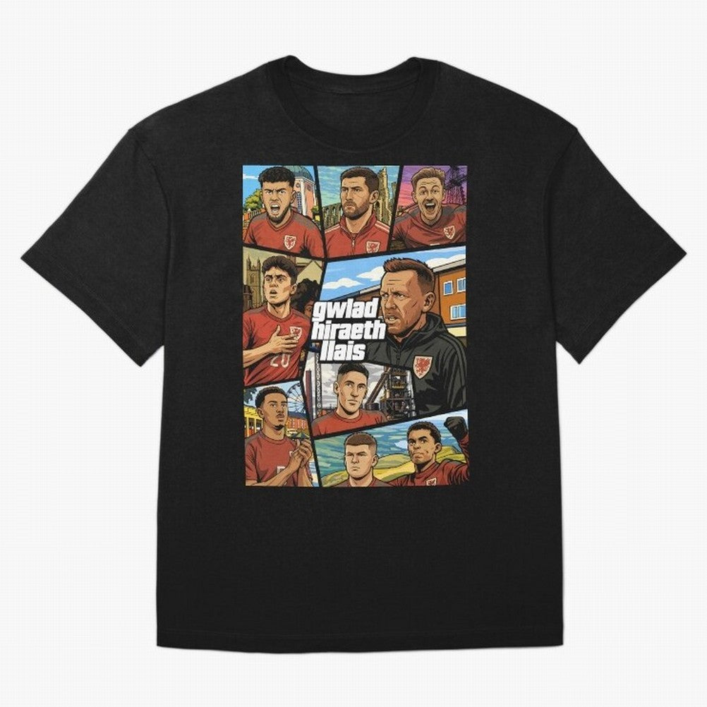 GTA Cymru Classic T-Shirt Carry the Dream of FIFA World Cup 2026 Group Stage Spirit, with Germany, Neymar, Championship Spirit, Famous Goals, Roaring Crowds and International Football Unity; Ideal for Football Dads, Football Moms, Friends,