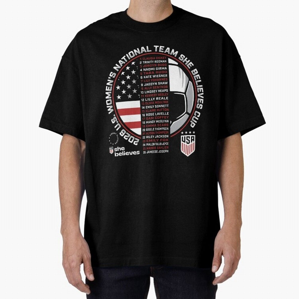 She Believes Cup Champions U.S. Women¡¯s National Soccer Team 2026 Classic T-Shirt Follow Every Goal of Match Day Hype around FIFA World Cup 2026 USA Canada Mexico, Mbappe, Portugal, Match Day Excitement, Supporter Culture, Golden Goals and Global