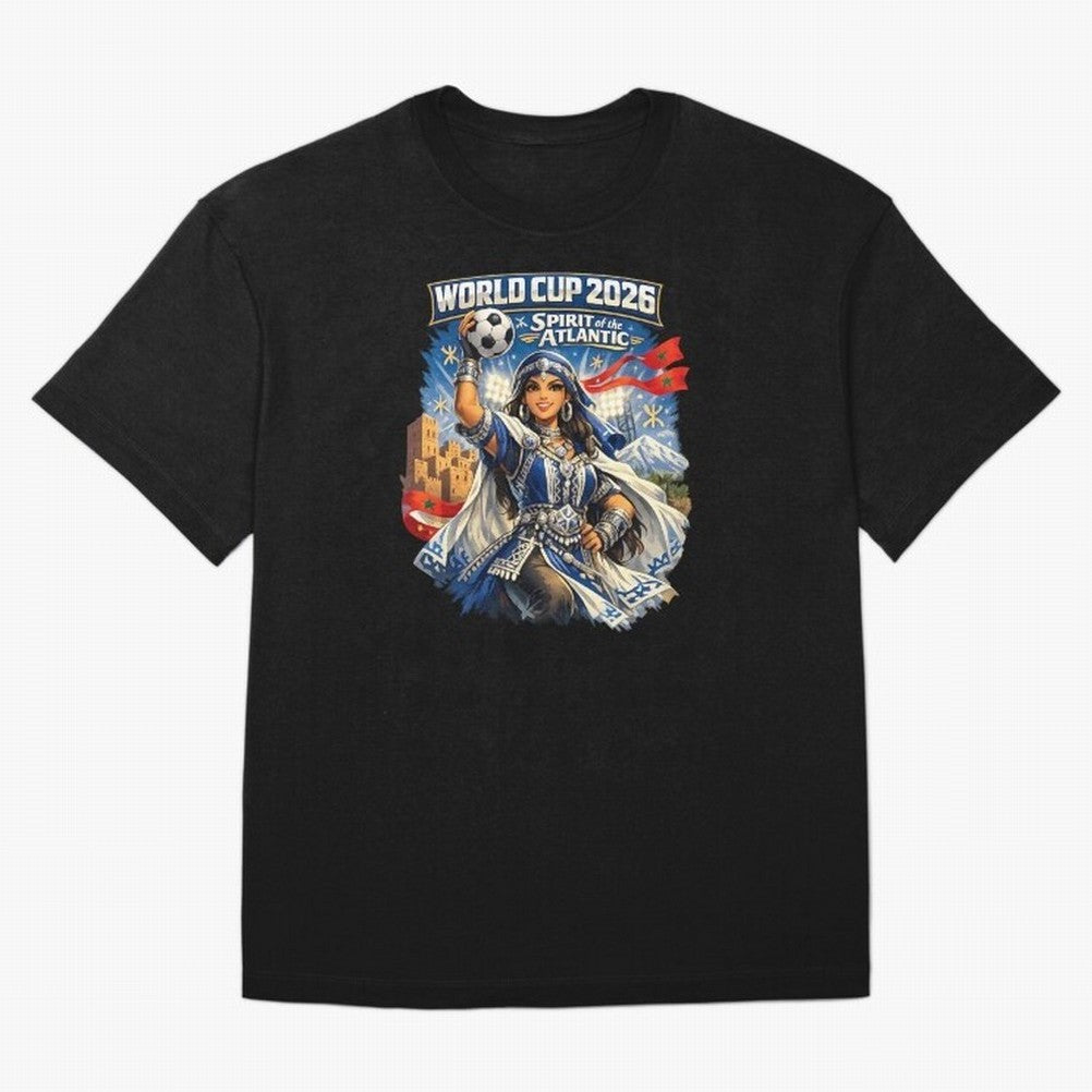 Moroccan Women World Cup 2026 Atlantic Spirit Classic T-Shirt Show Support during the FIFA World Cup 2026 Journey through Haaland Highlights, Argentina and Brazil Pride, Vintage Soccer Flavor, Modern Football Stars, National Flags and Final Night