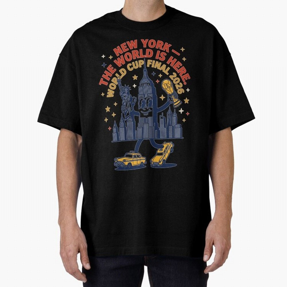 New York World Cup Final ¡ª The World Is Here V1 Classic T-Shirt Feel the Trophy Chase of Match Day Hype around FIFA World Cup 2026, Messi, CR7 and Mbappe, Spain and Netherlands, Fan Favorite Moments, National Team Passion, Big Match Drama and