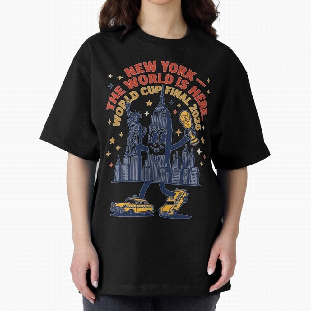 New York World Cup Final ¡ª The World Is Here V1 Classic T-Shirt Feel the Trophy Chase of Match Day Hype around FIFA World Cup 2026, Messi, CR7 and Mbappe, Spain and Netherlands, Fan Favorite Moments, National Team Passion, Big Match Drama and