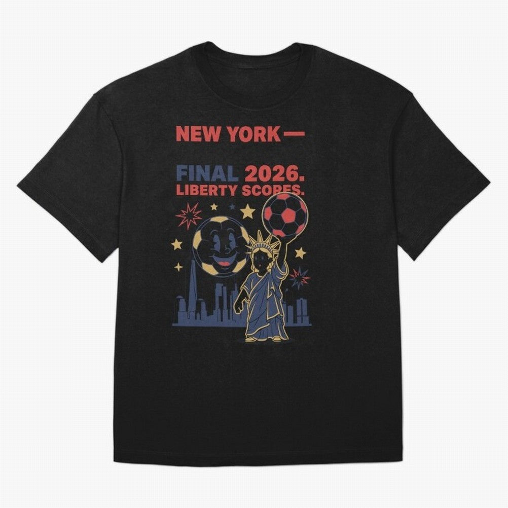 New York World Cup Final 2026 V4 Classic T-Shirt Stand with Match Day Hype around FIFA World Cup 2026 Group Stage, Neymar, Haaland and Cristiano Ronaldo, France and Portugal, Match Day Excitement, Supporter Culture, Golden Goals and Global Football