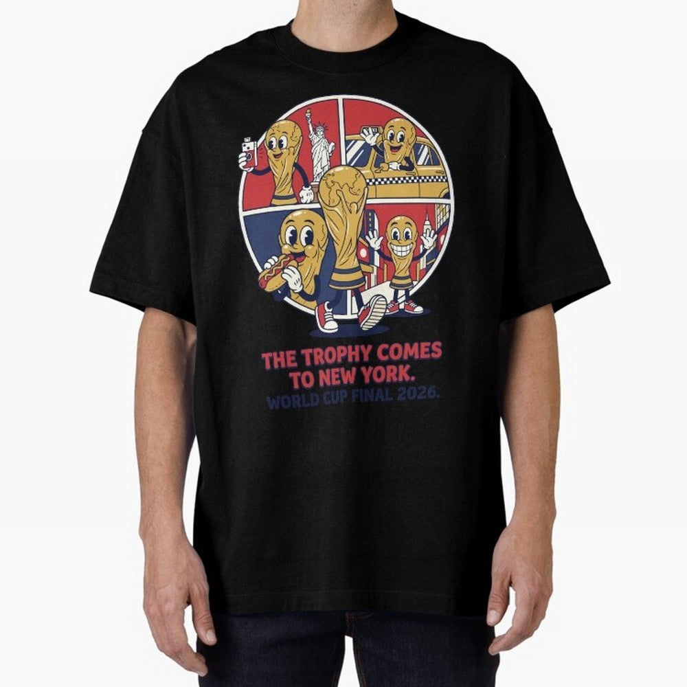 The Trophy Comes to New York ¡ª World Cup Final V2 Classic T-Shirt Carry the Colors and Pride of Global Football Passion for FIFA World Cup 2026 Group Stage, Centered on Haaland and Mbappe, England, France and Netherlands, Worldwide Fan Energy,