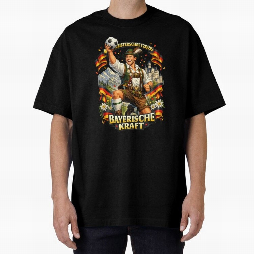 Bayerische Kraft World Cup 2026 Germany Fan Classic T-Shirt Bring Trophy Dreams to FIFA World Cup 2026 USA Canada Mexico Spirit, Made for England, France and Netherlands, Neymar, Haaland and Cristiano Ronaldo, Vintage Soccer Flavor, Modern Football