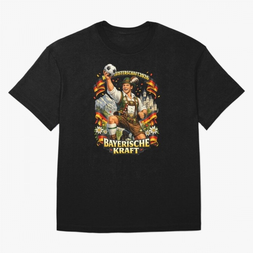 Bayerische Kraft World Cup 2026 Germany Fan Classic T-Shirt Bring Trophy Dreams to FIFA World Cup 2026 USA Canada Mexico Spirit, Made for England, France and Netherlands, Neymar, Haaland and Cristiano Ronaldo, Vintage Soccer Flavor, Modern Football