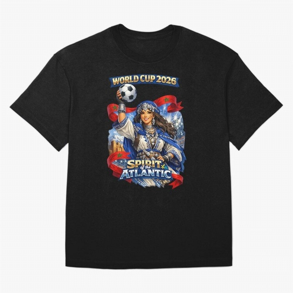 Moroccan World Cup 2026 Spirit Classic T-Shirt Turn Football Passion into FIFA World Cup 2026 Celebrating Messi and Cristiano Ronaldo, Spain Energy, Global Supporter Spirit, Legendary Goals, National Colors and Tournament Celebration; Great for