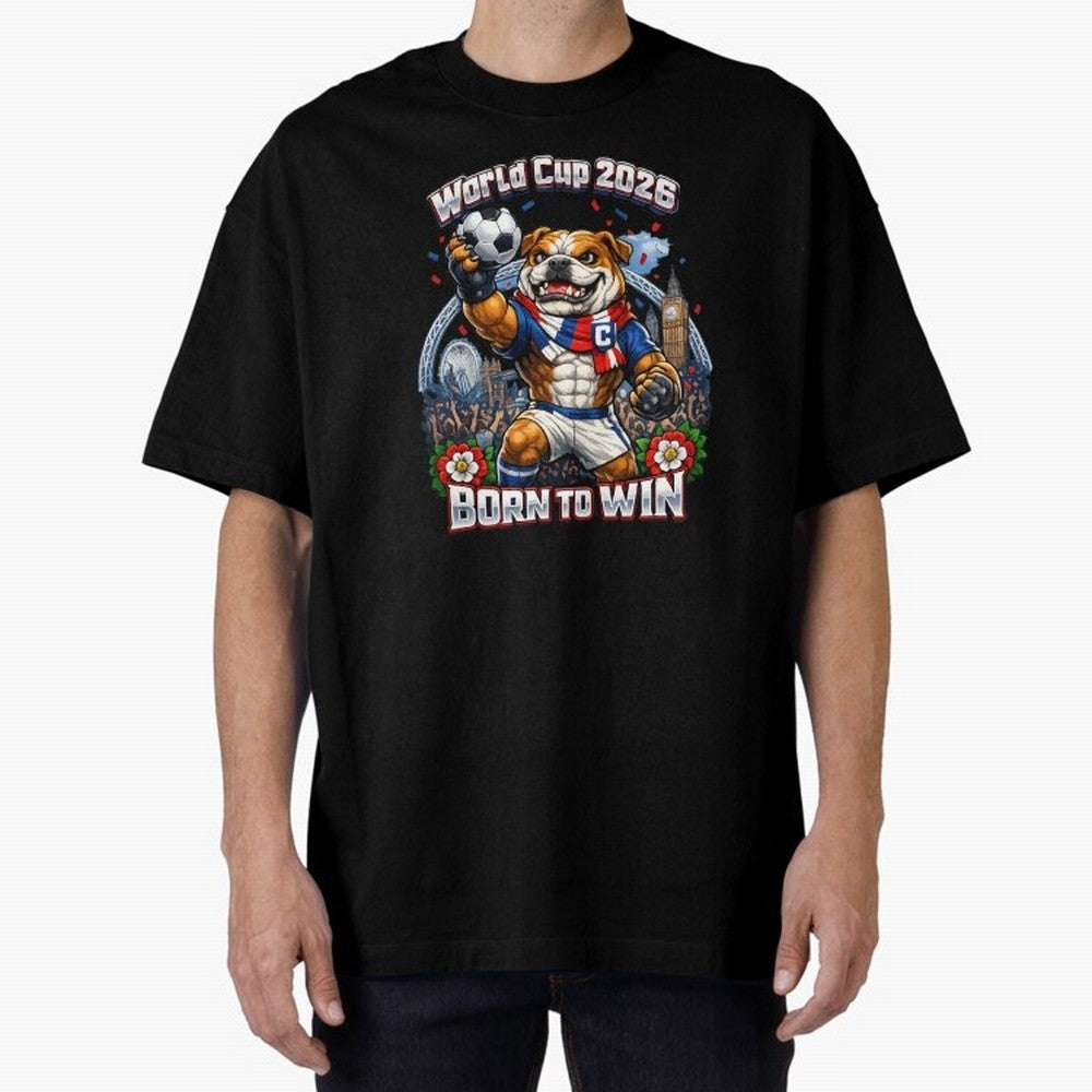 England Bulldog World Cup 2026 Fan Art Classic T-Shirt Follow Every Goal of Global Football Passion for FIFA World Cup 2026 USA Canada Mexico, Inspired by Neymar, Haaland and Cristiano Ronaldo, England, Worldwide Fan Energy, Dramatic Goals, Stadium