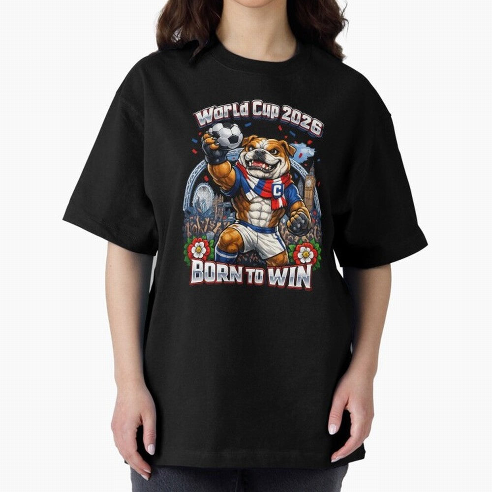 England Bulldog World Cup 2026 Fan Art Classic T-Shirt Follow Every Goal of Global Football Passion for FIFA World Cup 2026 USA Canada Mexico, Inspired by Neymar, Haaland and Cristiano Ronaldo, England, Worldwide Fan Energy, Dramatic Goals, Stadium