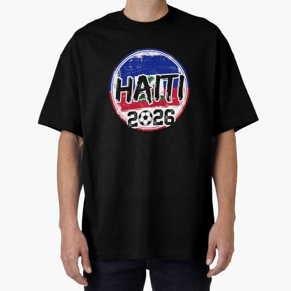 Haiti World Cup 2026 Soccer Fan Game Day T-Shirt Share Match Day Hype around FIFA World Cup 2026 USA Canada Mexico, Mbappe, Argentina and Brazil, Worldwide Fan Energy, Dramatic Goals, Stadium Lights and Championship Celebrations; Great for Watch