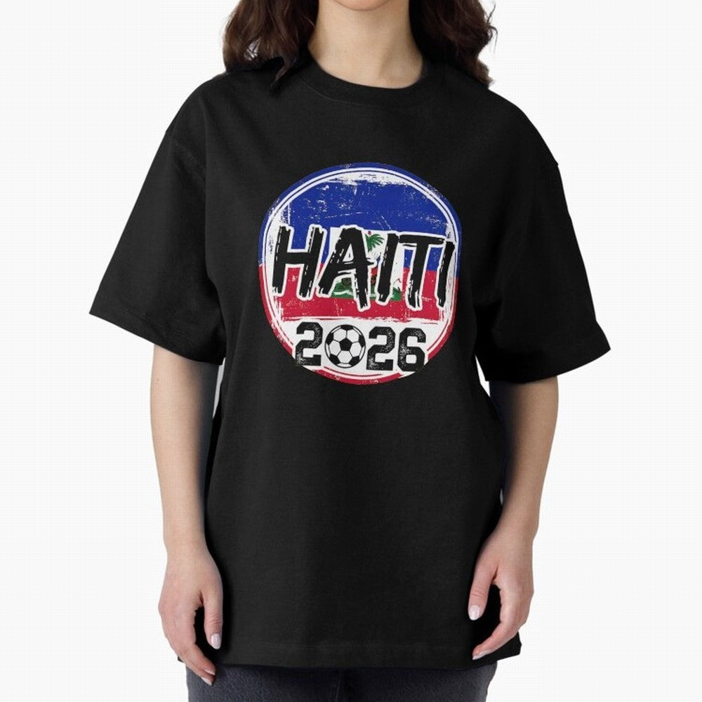 Haiti World Cup 2026 Soccer Fan Game Day T-Shirt Share Match Day Hype around FIFA World Cup 2026 USA Canada Mexico, Mbappe, Argentina and Brazil, Worldwide Fan Energy, Dramatic Goals, Stadium Lights and Championship Celebrations; Great for Watch