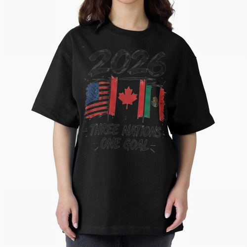 2026 Three Nations One Goal Football Tee Classic T-Shirt Represent the Passion of FIFA World Cup 2026 Group Stage for Fans of Messi, CR7 and Mbappe and England, France and Netherlands, Bringing Champion Mindset, Group Stage Buzz, Knockout Tension