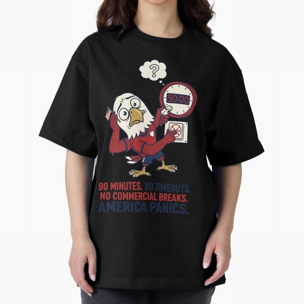 America Panics ¡ª No Timeouts No Commercials V1 Classic T-Shirt Feel the Roar of the FIFA World Cup 2026 Group Stage Journey through CR7 and Messi Highlights, Netherlands Pride, Championship Spirit, Famous Goals, Roaring Crowds and International