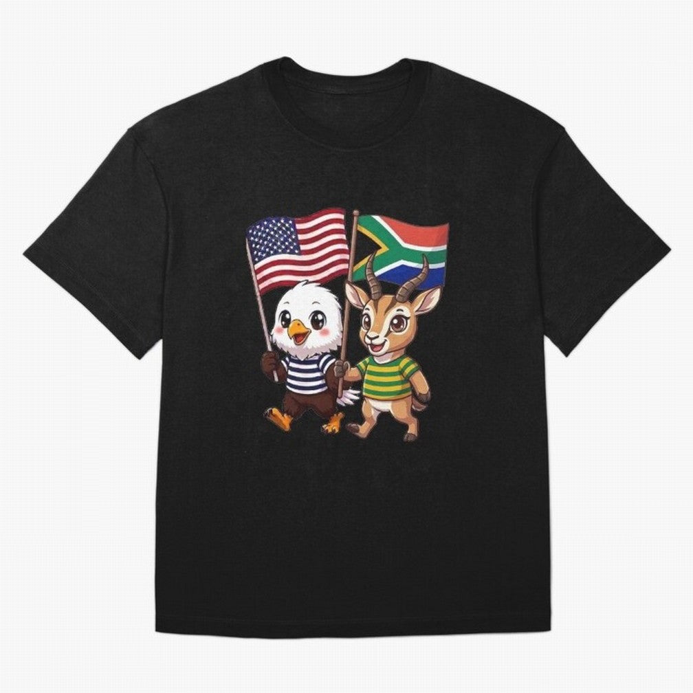 The American eagle and its friend, the South African springbok Classic T-Shirt Celebrate Rivalries and Pride in FIFA World Cup 2026 Group Stage Built around Haaland and Mbappe, Portugal, Spain and Germany Energy, Sports Nostalgia, International