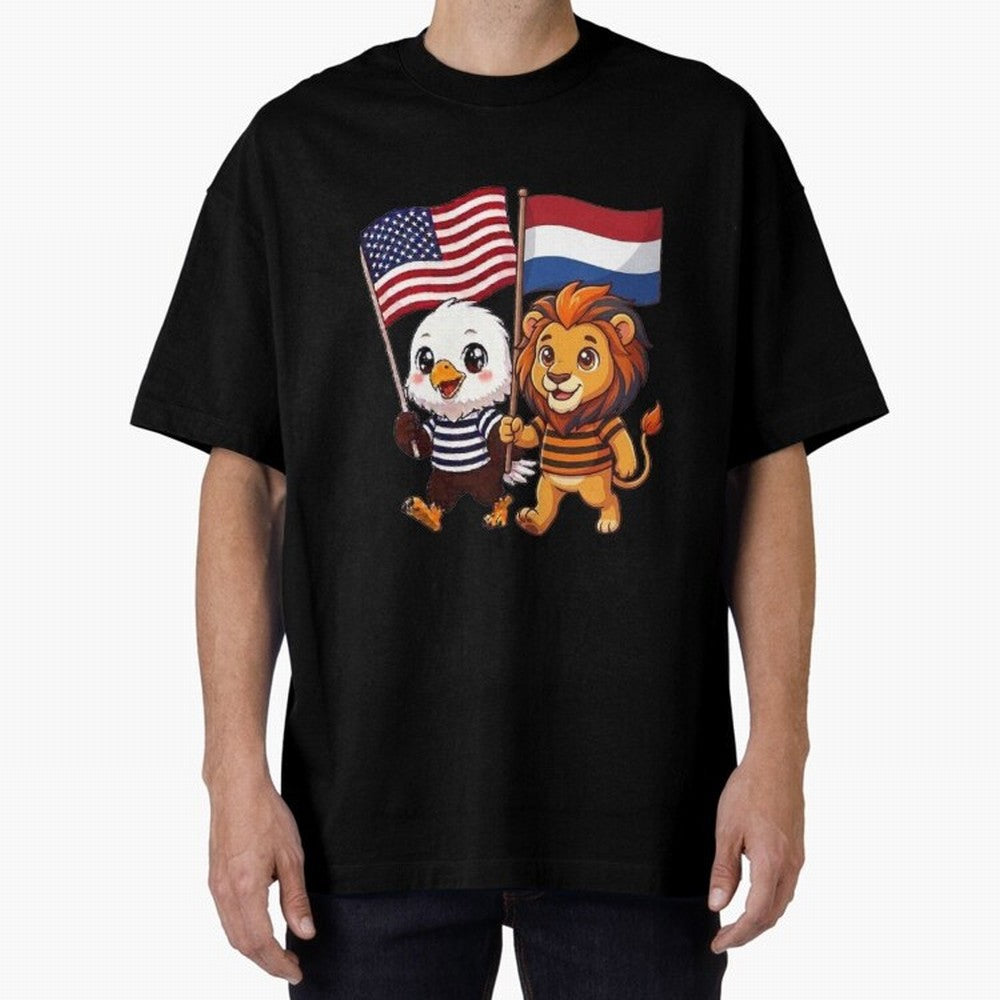 The American eagle and its friend the Dutch lion Classic T-Shirt Celebrate Every Goal in FIFA World Cup 2026 for Fans of Neymar, Haaland and Cristiano Ronaldo and Argentina and Brazil, Bringing Champion Mindset, Group Stage Buzz, Knockout Tension
