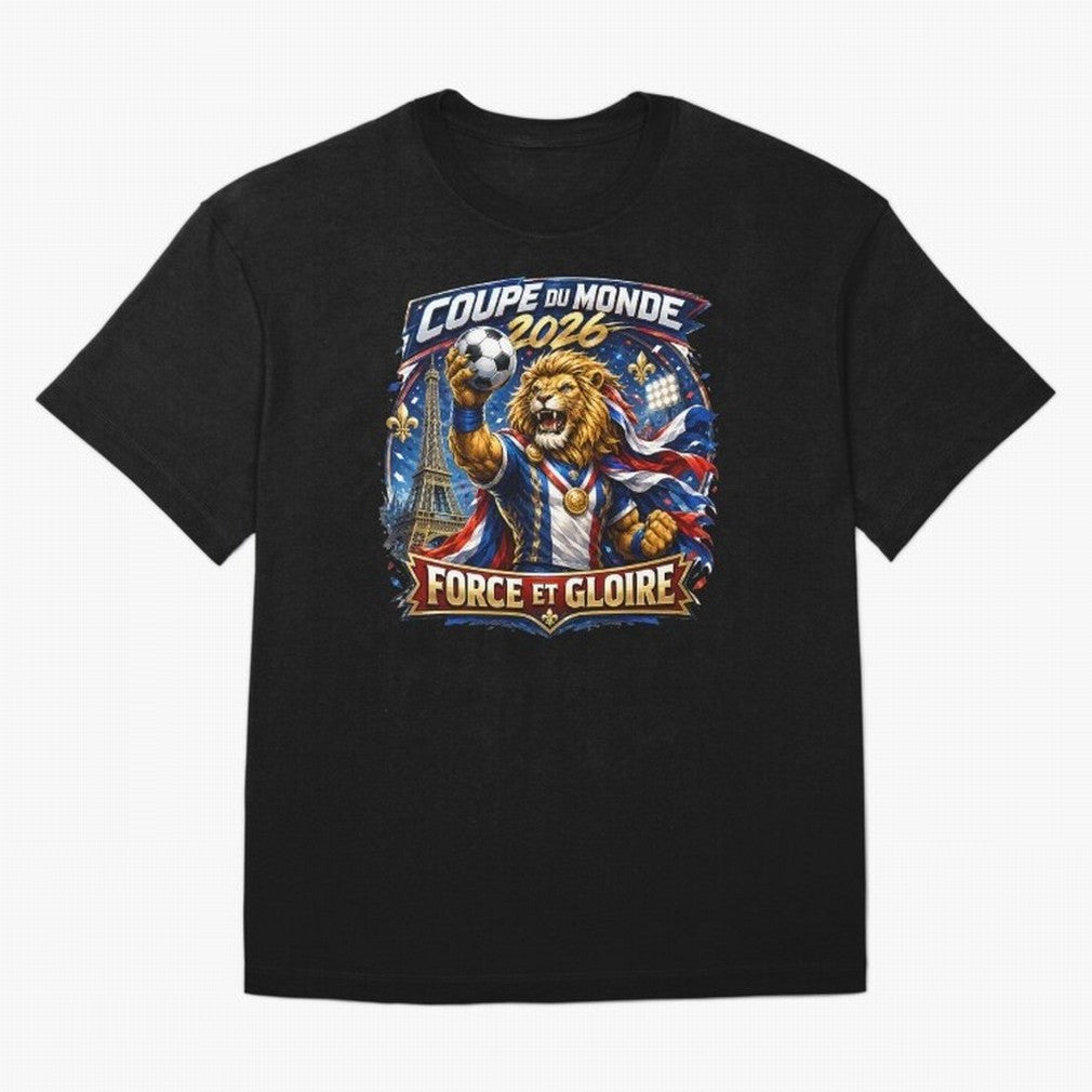 France Lion World Cup 2026 Classic T-Shirt Showcase FIFA World Cup 2026 USA Canada Mexico Spirit, Centered on Portugal, Spain and Germany, CR7 and Messi, Worldwide Fan Energy, Dramatic Goals, Stadium Lights and Championship Celebrations; Ideal for