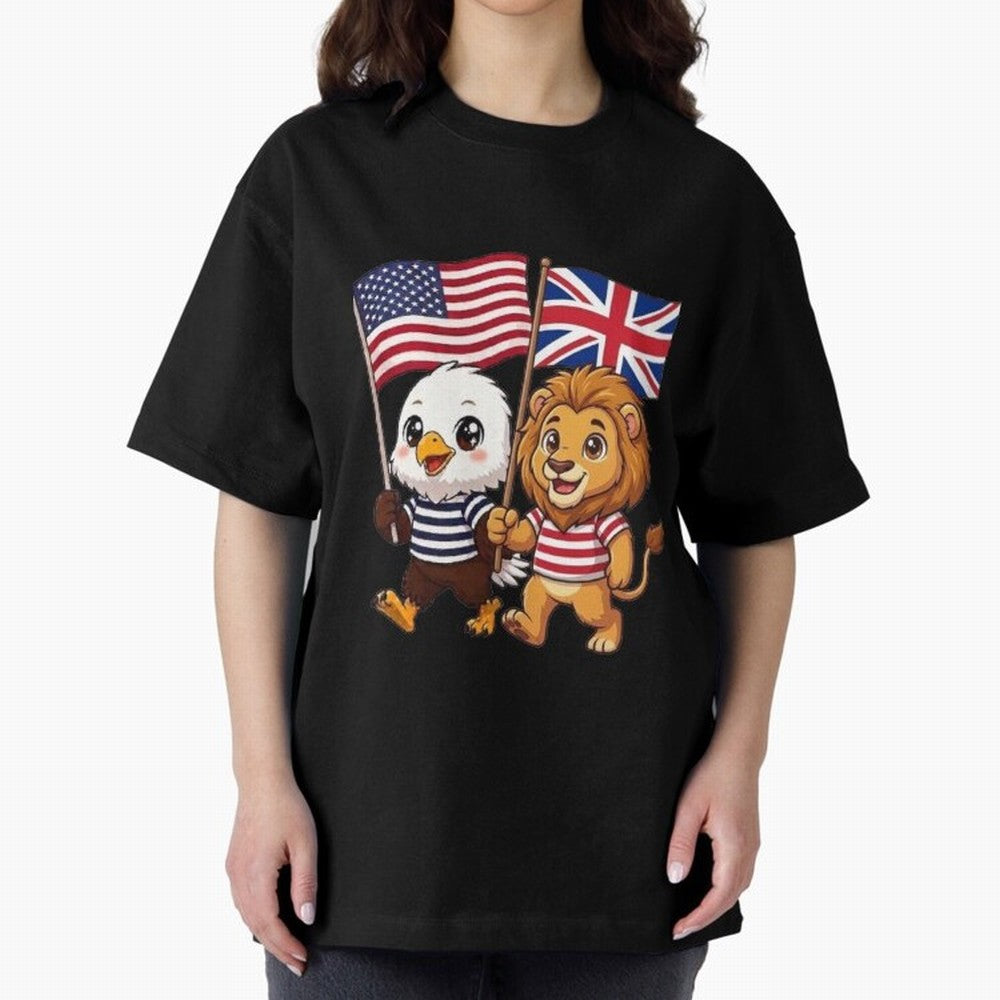The American eagle and its brothers, the British lion Classic T-Shirt Celebrate Fan Culture around Match Day Hype around FIFA World Cup 2026, CR7 and Messi, Argentina and Brazil, Stadium Memories, Football Loyalty, International Chants and