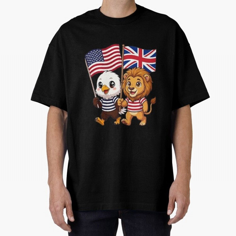 The American eagle and its brothers, the British lion Classic T-Shirt Celebrate Fan Culture around Match Day Hype around FIFA World Cup 2026, CR7 and Messi, Argentina and Brazil, Stadium Memories, Football Loyalty, International Chants and