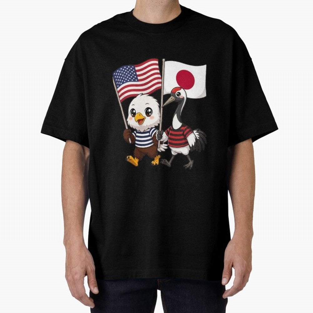 The American eagle and its friend, the Japanese crane Classic T-Shirt Remember Iconic Moments from FIFA World Cup 2026 Group Stage Spirit, Capturing Spain and Netherlands, Messi, Neymar and Mbappe, Retro Football Energy, Iconic Rivalries, Trophy