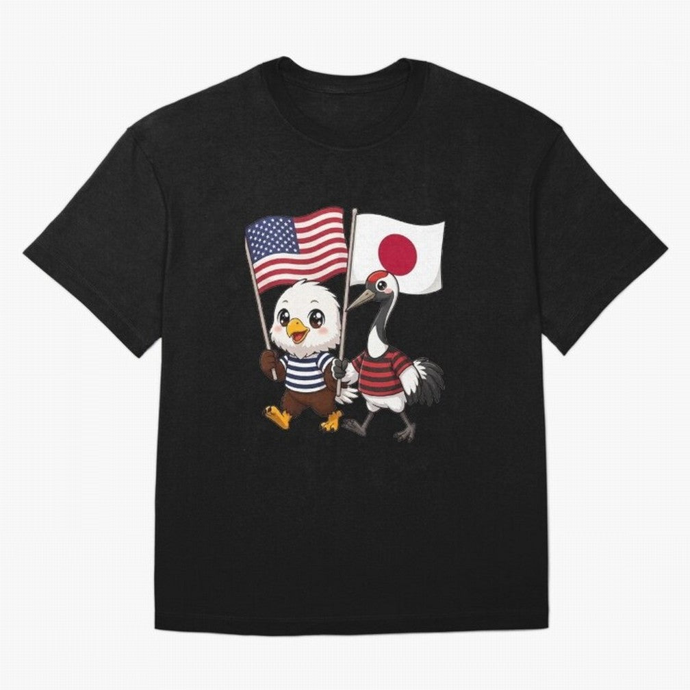 The American eagle and its friend, the Japanese crane Classic T-Shirt Remember Iconic Moments from FIFA World Cup 2026 Group Stage Spirit, Capturing Spain and Netherlands, Messi, Neymar and Mbappe, Retro Football Energy, Iconic Rivalries, Trophy