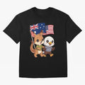 the Australian kangaroo and its friend the American eagle Classic T-Shirt Show Championship Spirit for Match Day Hype around FIFA World Cup 2026 USA Canada Mexico, Messi, Neymar and Mbappe, England, Stadium Chants, National Pride, Trophy Dreams and