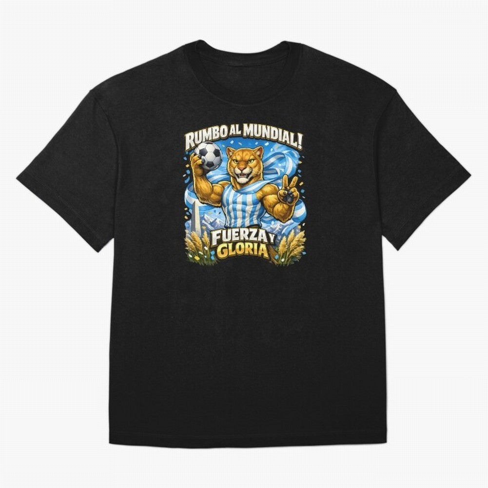 Argentina Puma World Cup Fan Art Classic T-Shirt Stand Out with Spirit from Global Football Passion for FIFA World Cup 2026 Group Stage, Capturing Neymar, Haaland and Cristiano Ronaldo, Argentina, France and Brazil, Champion Mindset, Group Stage