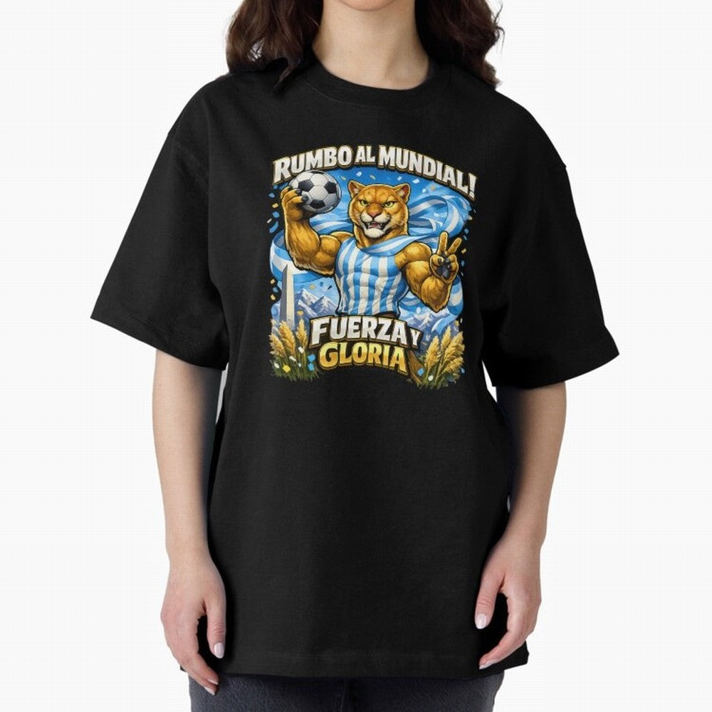 Argentina Puma World Cup Fan Art Classic T-Shirt Stand Out with Spirit from Global Football Passion for FIFA World Cup 2026 Group Stage, Capturing Neymar, Haaland and Cristiano Ronaldo, Argentina, France and Brazil, Champion Mindset, Group Stage