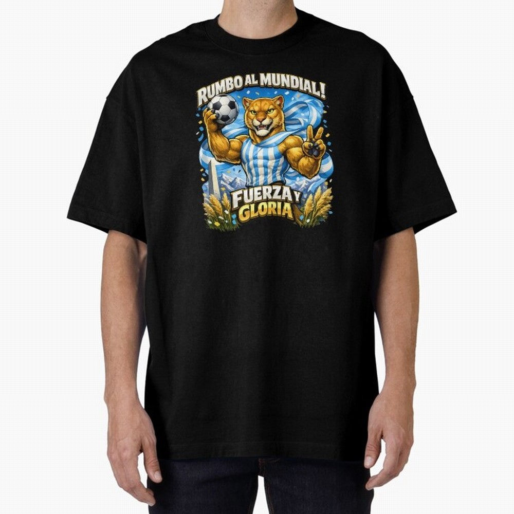 Argentina Puma World Cup Fan Art Classic T-Shirt Stand Out with Spirit from Global Football Passion for FIFA World Cup 2026 Group Stage, Capturing Neymar, Haaland and Cristiano Ronaldo, Argentina, France and Brazil, Champion Mindset, Group Stage