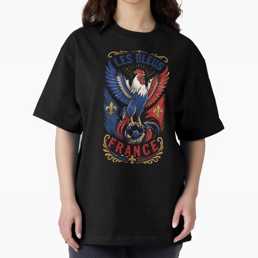 France Soccer Rooster - Les Bleus Vintage Patriotic Football Fan T-Shirt Classic T-Shirt Celebrate Soccer Greatness during FIFA World Cup 2026 USA Canada Mexico Spirit, Inspired by England, Messi, CR7 and Mbappe, Stadium Chants, National Pride,