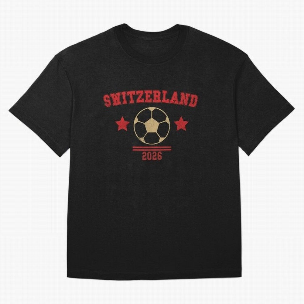 Switzerland ¡ª Vintage Soccer Tee Classic T-Shirt Remember Global Football Passion for FIFA World Cup 2026, Built around CR7 and Messi, England and Germany, Worldwide Fan Energy, Dramatic Goals, Stadium Lights and Championship Celebrations; Perfect