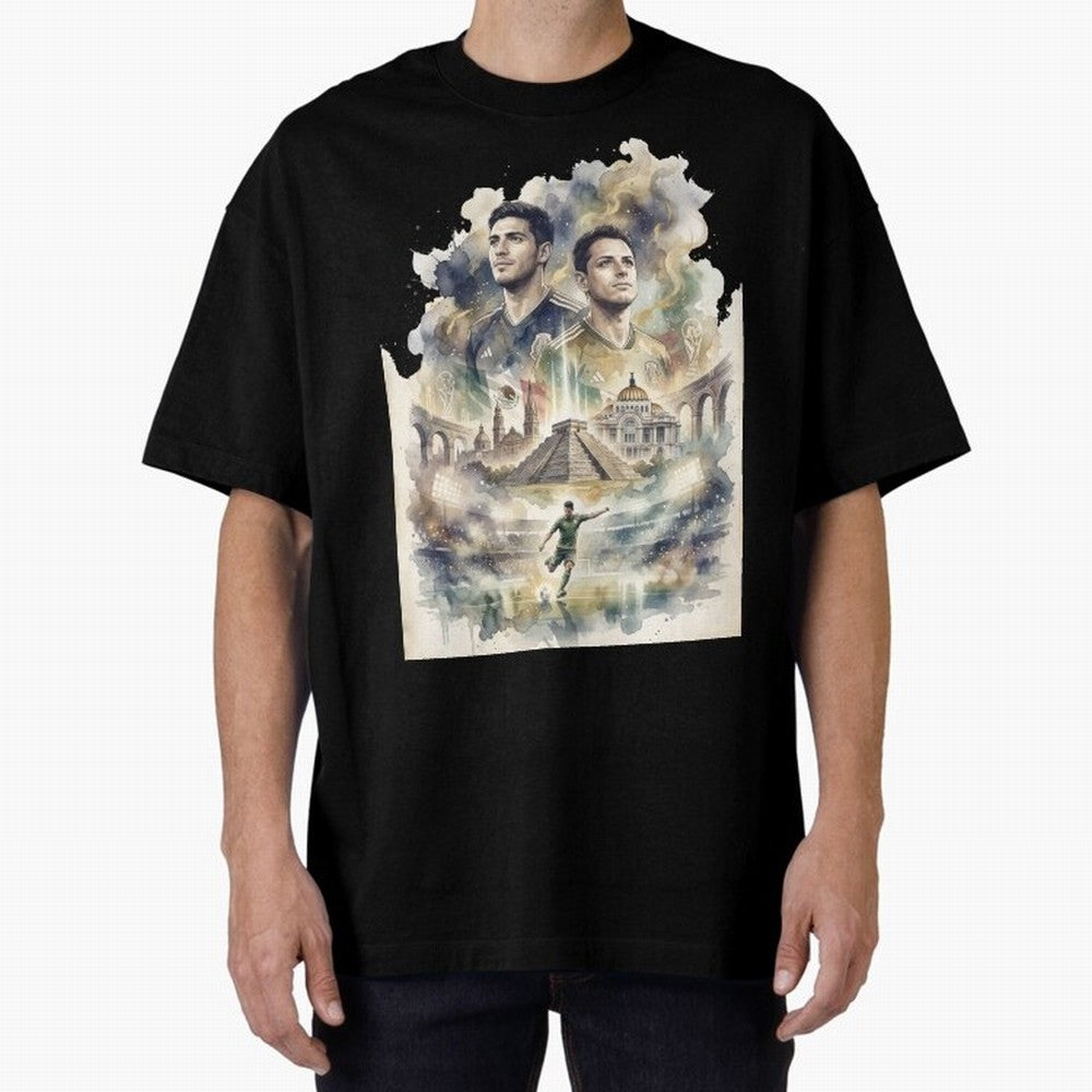FIFA 2026 Mexico Players Classic T-Shirt Stand with Global Football Passion for FIFA World Cup 2026, Capturing Cristiano Ronaldo, Portugal, Spain and Germany, Fan Favorite Moments, National Team Passion, Big Match Drama and Soccer History; Built