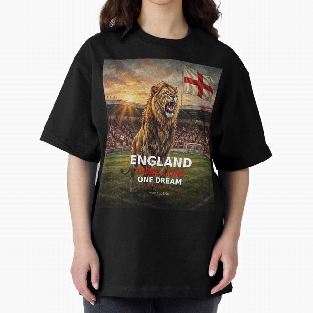 England Three Lions One Dream - World Cup 2026 Soccer Fan Tee Classic T-Shirt Capture Stadium Memories from FIFA World Cup 2026 USA Canada Mexico for Fans of Mbappe and England and Germany, Bringing Championship Spirit, Famous Goals, Roaring Crowds