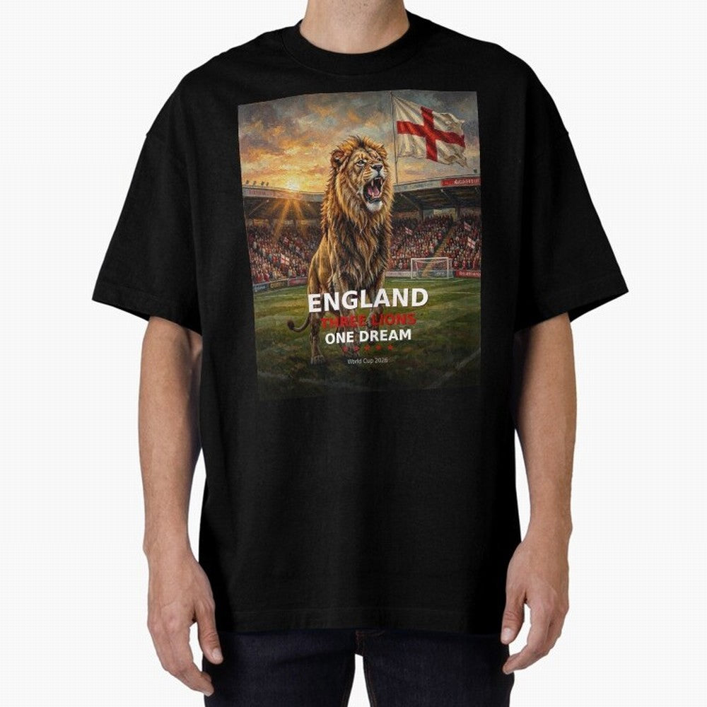 England Three Lions One Dream - World Cup 2026 Soccer Fan Tee Classic T-Shirt Capture Stadium Memories from FIFA World Cup 2026 USA Canada Mexico for Fans of Mbappe and England and Germany, Bringing Championship Spirit, Famous Goals, Roaring Crowds