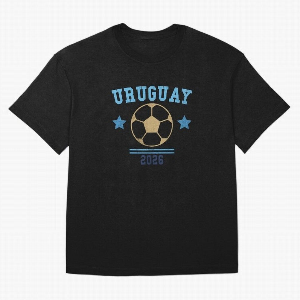 Uruguay 2026 ¡ª Vintage Soccer Tee Classic T-Shirt Bring Legendary Rivalry Energy to FIFA World Cup 2026 Group Stage for Fans of Cristiano Ronaldo and Portugal, Spain and Germany, Bringing Match Day Excitement, Supporter Culture, Golden Goals and