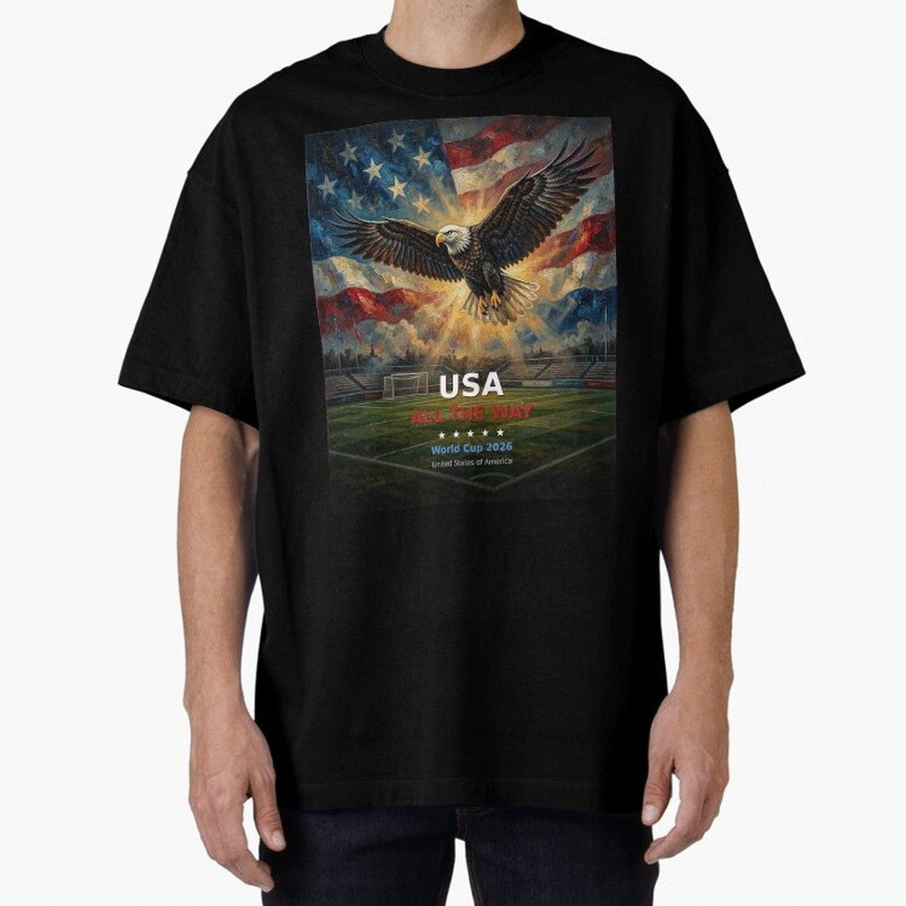 USA All The Way - American Eagle Soccer World Cup 2026 Tee Classic T-Shirt Spotlight Global Football Passion for FIFA World Cup 2026 Group Stage, Featuring Cristiano Ronaldo, Haaland and CR7, Brazil, Tournament Hype, Historic Matchups, Family